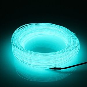 20M El LED Flexible Tube Souple Fil Neon Glow Voiture Corde Bande Lumière Noël Décor DC 12V-Bleu Clair - Neuf