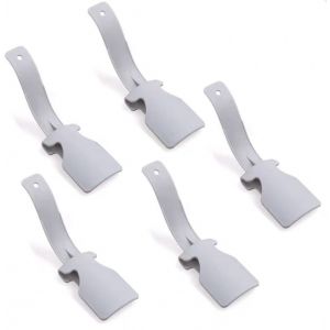 Lot De 5 Chausse-Pieds Portables Gris À Manche Court, Faciles À Enfiler Et À Retirer, En Plastique, Pour Hommes Et Femmes - Neuf