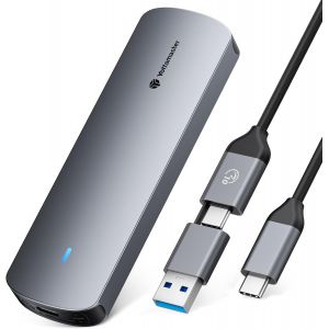 ChenQuanSarl-Bo&icirc;tier Ssd M.2 Nvme, Aluminium Usb3.2 Gen2 10Gbps M.2 Nvme Sata Ssd Soutien 2230/2242/2260/2280 - Installation Sans Outil Large Compatibilit&eacute; &Eacute;tendue Avec Windows, Linux Et Mac - Neuf