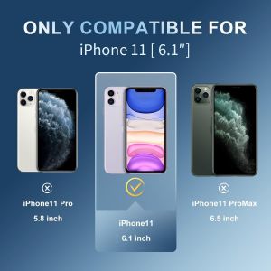 5 en 1 Coque pour iPhone 11 avec 2 Verre Tremp&iquest;&iquest; et 2 Cam&iquest;&iquest;ra Protecteur, ?tui de Protection Antichoc avec Coussin d'air Int&iquest;&iquest;gr&iquest;&iquest; Mince Bumper Housse - Transparente - Neuf