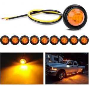 Lot De 10 Clignotants Latéraux Avant Et Arrière À Led Ronds De 3/4 Po - Neuf