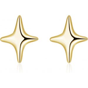 Kal-Boucles D'oreilles En Argent Sterling 925 Pour Femme - Hypoallerg&eacute;niques - En Argent 925 - Pour Cartilage - Dormir - Petites &Eacute;toiles - Pour Fille - Neuf