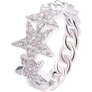 Kahfl-Femme Mixte Homme Bagues Cuivre Incolore Oxyde De Zirconium - Neuf