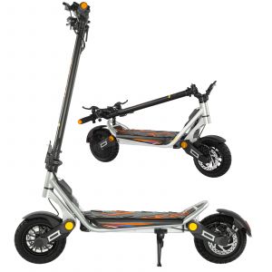 10" Trottinette &Eacute;lectrique Pliable Kukirin A1 Pour Les D&eacute;placements Urbains, 1000 W, 45 Km/H, 48 V 13 Ah, Vitesse Maximale 45 Km/H, Autonomie Maximale 55 Km (Derni&egrave;re Version - Yc) - Argent - Neuf