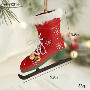 En Fer Forg&eacute;, Des D&eacute;corations De No&euml;l, Cr&eacute;atif Peint Des Bottes, Des Gants, Des Chaussettes, Des D&eacute;corations D'arbre De No&euml;l, De No&euml;l Sc&egrave;ne De La Mise En Page, Les Bottes Rouges - Neuf