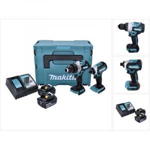 Makita - Dlx 2432 Tj Kit s&eacute;ns Fil Ddf 486 Perceuse-visseuse + Dtd 153 Visseuse &agrave; Chocs + 2x Batteries 5,0 Ah + Chargeur + Makpac - Neuf