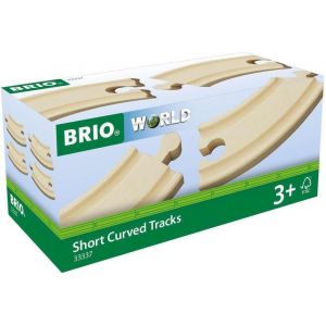 ERYI-World - 33337 - Petits Rails Courbes 90 Mm - Accessoire Pour Circuit De Train En Bois - Jouet Pour Garçons Et Filles À Partir De 3 Ans - Neuf