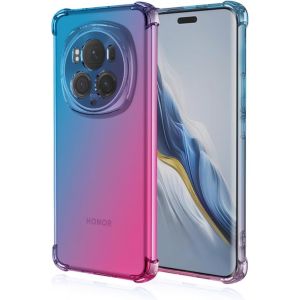 Kal-Coque Pour Honor Magic6 Pro 5g (6.8"" Inches), Étui De Téléphone Portable En Silicone Tpu Souple Avec Dégradé De Couleur Transparent - Bleu Rose - Neuf