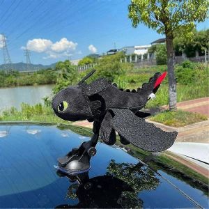 Comment dresser votre dragon Krokmou, poupee dragon volant, garniture pour casque de voiture et moto, ventouse - Neuf