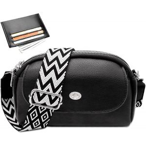 ERSHI-Sac à Bandoulière Femme, Petit Sac a Main Femme en Cuir PU, Sac a Main Femme Bandoulieres avec Bretelles Réglables et Amovib[1 - Neuf