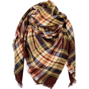 Kalanka-Écharpe Femme Homme Châle Cachemire Ecossaise Mode Ponchos Plaid Foulards Automne Hiver Oversize Cape Glands Scarf Carreaux Chaud Carrée Souple Étole Couvertures - Neuf