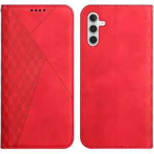 SJZG-Coque Pour Samsung Galaxy A14 4G / 5G, Premium Flip Housse &Eacute;tui Protection Rabat Clapet Portefeuille Phone Cover Magn&eacute;tique [Porte Cartes] Antichoc B&eacute;quille Cover (Rouge) - Neuf