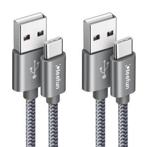 Eryi-Cable Usb C Charge Rapide(Lot De 2, 1m+1m), 3a Usb Type C Chargeur Pour Samsung Galaxy S20 S21 S22 S23 S10 S9 Plus Ultra S10e, A13 A14 A23 A33 A51 A52 A53 A54 A70 A50 A40 - Neuf