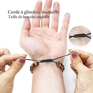 Bracelet En Pierres Naturelles De 8 Mm, Perles &Eacute;nerg&eacute;tiques, Cadeau De Saint-Valentin, F&ecirc;te Des M&egrave;res Et Anniversaire Pour Homme Et Femme - Neuf