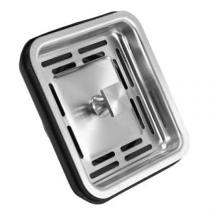 Évier carré en acier inoxydable Crépine Bouchon Évier de cuisine Maille de vidange Panier Crépine Déchets - Neuf