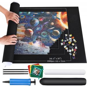 Kasfl-Tapis Puzzle 2000 Pièces,Rouleau Feutre,Tapis De Rangement Pour Puzzle,Portable,Couverture Pour Voyage Sac De Rangement - Neuf