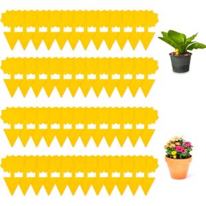 ChenQuanSarl-Pièges À Insectes 24 Pieces Anti Moucherons Interieur Double-Face Étanche Jaunes Plug-In Piège À Mouches Pour Moustiques, Attrape Insecte Interieur Exterieur Pour Jardin Plante Fleur Fru - Neuf