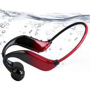 KALANKA-Casque Conduction Osseuse Bluetooth 5.4 &Eacute;tanche IPX5 avec M&eacute;moire MP3 32 Go, &Eacute;couteurs sans Fil pour Sportif, Course, Cyclisme, &Eacute;couteurs avec Micro Int&eacute;gr&eacute;, avec Faisceau Lumineux Nocturne - Neuf