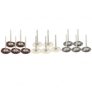 Lot de 15 brosses abrasives rotatives en fil d'acier pour polissage et meulage - Neuf