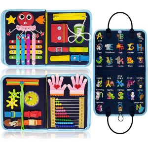 ChenQuanSarl-Busy Board Montessori, Planche Activit&eacute; Tableau Sensoriel, Livre Jouet De D&eacute;veloppement Motricit&eacute; Fine & &Eacute;ducation Pr&eacute;scolaire, Jeux Educatif Pour Garcon Fille#1 - Neuf