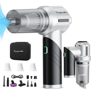 Aspirateur Voiture Puissant Sans Fil: 15000Pa Pliable 90° Aspirateurs À Main - 6000Mah Mini Aspirateur Rechargeable Avec 3 Hepa Filtres Pour Voiture, Maison, Cuisine - Neuf