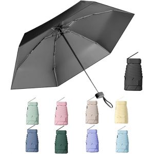 Mini Parapluie De Voyage, Petit Parapluie Uv, Parapluie De Poche, Parapluie Pliable, Parapluie De Poche Portable, Parasol Portable (Appartement) - Neuf