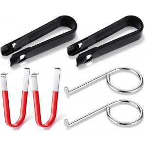 MEVRONISSHOP-6 pi&egrave;ces de couvre-boulons pour roue, outil de couvre-boulons de roue, couvre-&eacute;crous de roue, extracteur de goupille, extracteur de couvre-boulon, pince de d&eacute;montage, extracteur, crochet - Neuf