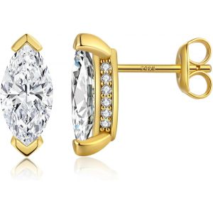 Chenquansarl-Boucle D'oreille Diamant Homme Femmes Argent 925 Zircone Cubique Clous D'oreilles Hypoallergénique Zircon Cubique Bijoux 5, 6, 7, 8 Mm - Neuf