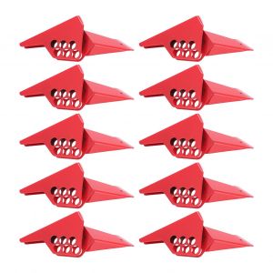 Lot de 10 verrous de securite pour vanne a boisseau spherique en acier inoxydable, petits modeles rouges, pour tige de 38 a 76 mm (1,5 a 2,99 pouces) de diametre - Neuf