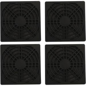 ChenQuanSarl-Lot De 4 Filtres Anti-Poussi&egrave;re Pour Ventilateur De Ch&acirc;ssis Pc 8 Cm, Grille De Protection Anti-Poussi&egrave;re Avec Vis &iquest; Noir - Neuf
