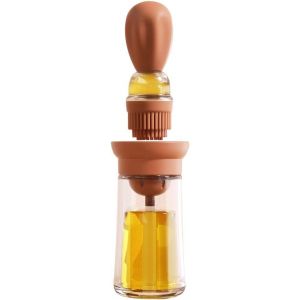 Bhhbb-Distributeur D'huile Avec Brosse Distributeur D'huile D'olive En Verre Pour Cuisine, Flacon Distributeur D'huile 2 En 1 Avec Pinceau Du Vinaigre, Sauce, Barbecue, Gril, Friture, T-Ob21, Rouge - Neuf