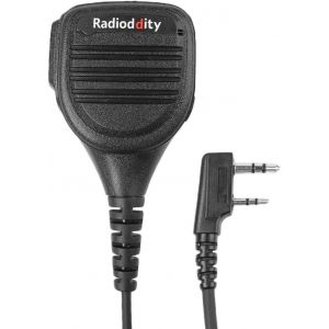 RD-203 Micro Haut-Parleur Déporté 2-Pin IP54 Imperméable Microphone 3,5mm Prise écouteur pour Talkie Walkie - Neuf