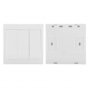 HJLIAN Module de relais recepteur mural a telecommande sans fil AC85 220 V 2 canaux 433 MHz, 3 emplacements - Neuf