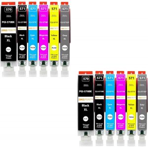 ERYI-12 Xl Cartouches Compatible Avec Canon Pgi 570 Cli 571 Pour Pixma Mg7700 Mg7750 Mg7751 Mg7752 Mg7753 Ts8000 Ts8050 Ts8051 Ts8052 Ts8053 Ts9000 Ts9050 Ts9055 - Neuf