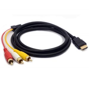 Tomost C&acirc;ble Hdmi M&acirc;le Vers C&acirc;ble Audio Vid&eacute;o 3 Rca Av Adaptateur Code D'Extension Pour Hdtv Dvd 1080P Et La Plupart Des Projecteurs Lcd (Aucune Fonction De Conversion De Signaux) - 1,5 M De[Z208] - Neuf