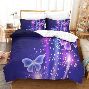 Housse De Couette Motif Imprim&iquest;&iquest; Butterfly D ,En Parure De Lit Avec Housse De Couette Et Taies D'oreiller,Fermeture &iquest;&iquest;Clair,Doux Microfibre Hypoallerg&iquest;&iquest;Niquedouble&pound;&iquest;Xcm&pound;&copy; - Neuf