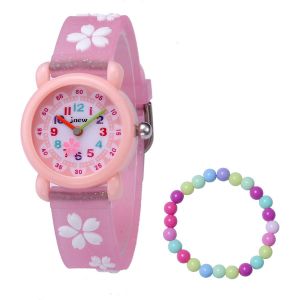 Kalanka-Montre Pour Enfants Fille, Dessin Animé 3d Montre Bracelet En Silicone Éducative Mouvement À Quartz 3atm Étanche Montre Cadeau Pour Filles De 3 Ans À 10 Ans - Neuf