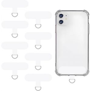 Kal-Utxn Lot De 8 Languettes D'attache De Téléphone, Patch De Lanière De Téléphone, Languettes D'attache De Téléphone Solides, Pièce De Rechange Pour Téléphone Portable - Neuf
