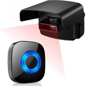 Kalanka-Alarme D&eacute;tecteur De Mouvement Exterieur, Syst&egrave;me Alarme Detecteur Exterieur Sonnette Sans Fil, Sonnette De Magasin Alarme, Infrarouge Anti-Effraction, Pour Maisons/Magasins/Bureaux/Garage/Por - Neuf