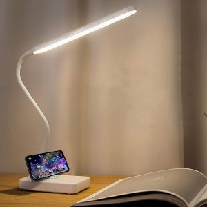 Lampe De Bureau Led Sans Fil Rechargeable Usb Batterie 2000mah, Tactile Dimmable Intensit&eacute; 3 Couleurs Modes, Portable Lampe Lecture Livre Pile De Table Enfant Chambre Chevet - Neuf