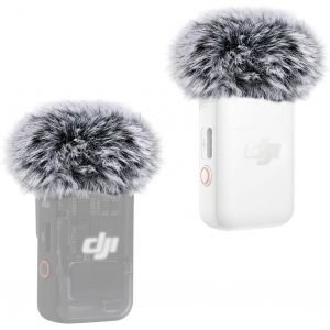Bonnette Micro Anti Vent Compatible avec DJI Mic 2 Lavalier sans Fil et OSMO Pocket 3 Cr&eacute;ateur, Mousse Micro en Fourrure Filtre Anti Pop Professionel Adapt&eacute; &agrave; DJI Mic 2 (2 Pi&egrave;ces) - Neuf