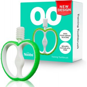 Anneau Dentition Bebe Par ,4+ Mois,Sans Bpa,Tetine Grignoteuse En Silicone,Brosse A Dents En Silicone,Jouet Dentition B&eacute;b&eacute;,Vert - Neuf