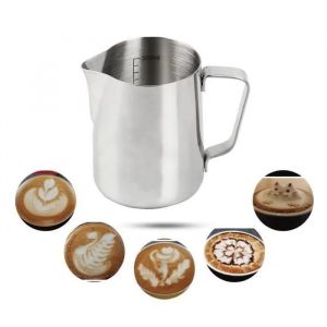 Pot Lait 350ml Acier Inoxydable Pichet Lait Moussant Avec La Ligne De Mesure Pour Faire Des Cappuccino Caf Latte Mug - Neuf