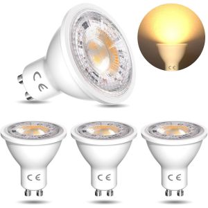 Ampoule Led Gu10 7w Mr16 Ampoule Spot 12v Blanc Chaud 3000k Ampoules Économie D'énergie Équivalent Lumière Halogène 65w Lampe Spot Encastrable Angle De Lumière 38°, Non Réglable, L[Amp742607] - Neuf