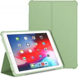 Coque pour iPad 6e G&eacute;n&eacute;ration/iPad 5e G&eacute;n&eacute;ration 9,7 Pouces 2018/2017, Support Pliable Double avec Coque Arri&egrave;re en TPU Antichoc, Fonction Veille/R&eacute;veil Automatique, Matcha Vert - Neuf