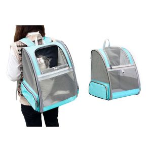 Sac &Agrave; Dos De Transport Pour Chats Et Petits Chiens - Sac De Voyage Ventil&eacute; - Bleu - Neuf