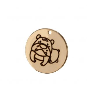 Diy Mignon Bully Chien Animal En Acier Inoxydable D&eacute;cor Pendentif V&ecirc;tements Accessoire (Or) - Neuf