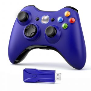 Manette De Jeu Xbox 360 2.4g, Pour Xbox 360/Slim/Elite/Winodow/Pc, Contrôleur Vidéo Sans Fil, Joystick À 6 Axes, Double Vibration 2.4g-Red - Neuf
