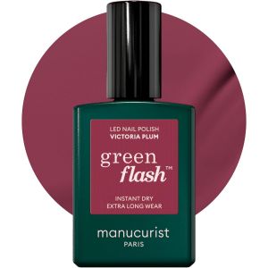 Kalanka-Vernis Semi Permanent Prune Green Flash - Vernis ¿¿ Ongles Gel Victoria Plum - Vernis 12-Free, Bio Sourc¿¿ (84%) - Fabriqu¿¿ En France - 15 Ml - Neuf