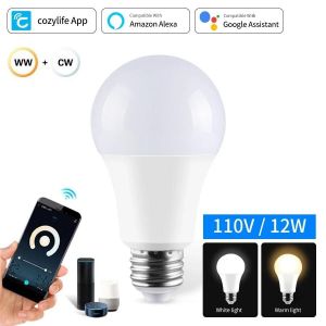 Lugh-Ampoules Led Intelligentes Wifi 12w 15w 20w,220v 110v E27,Lampe Intelligente Alexa,Application Cozylife,Support Google Home,Contrôle Vioce - Neuf